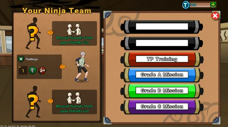Complete quests screen
