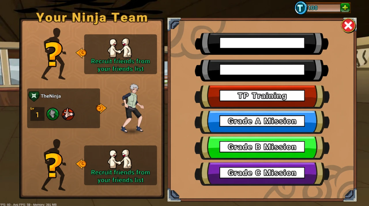 Complete quests screen