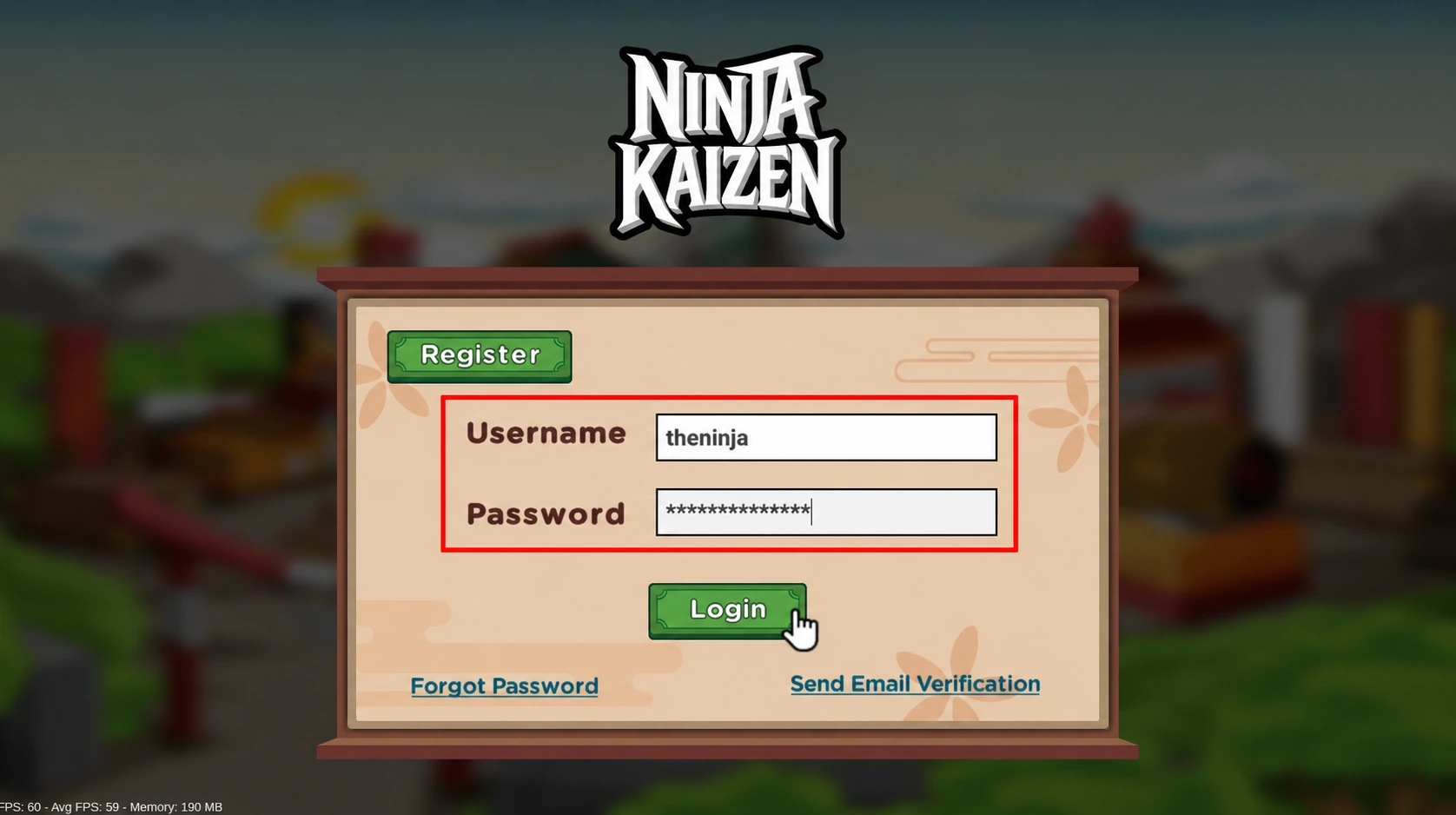 Login form