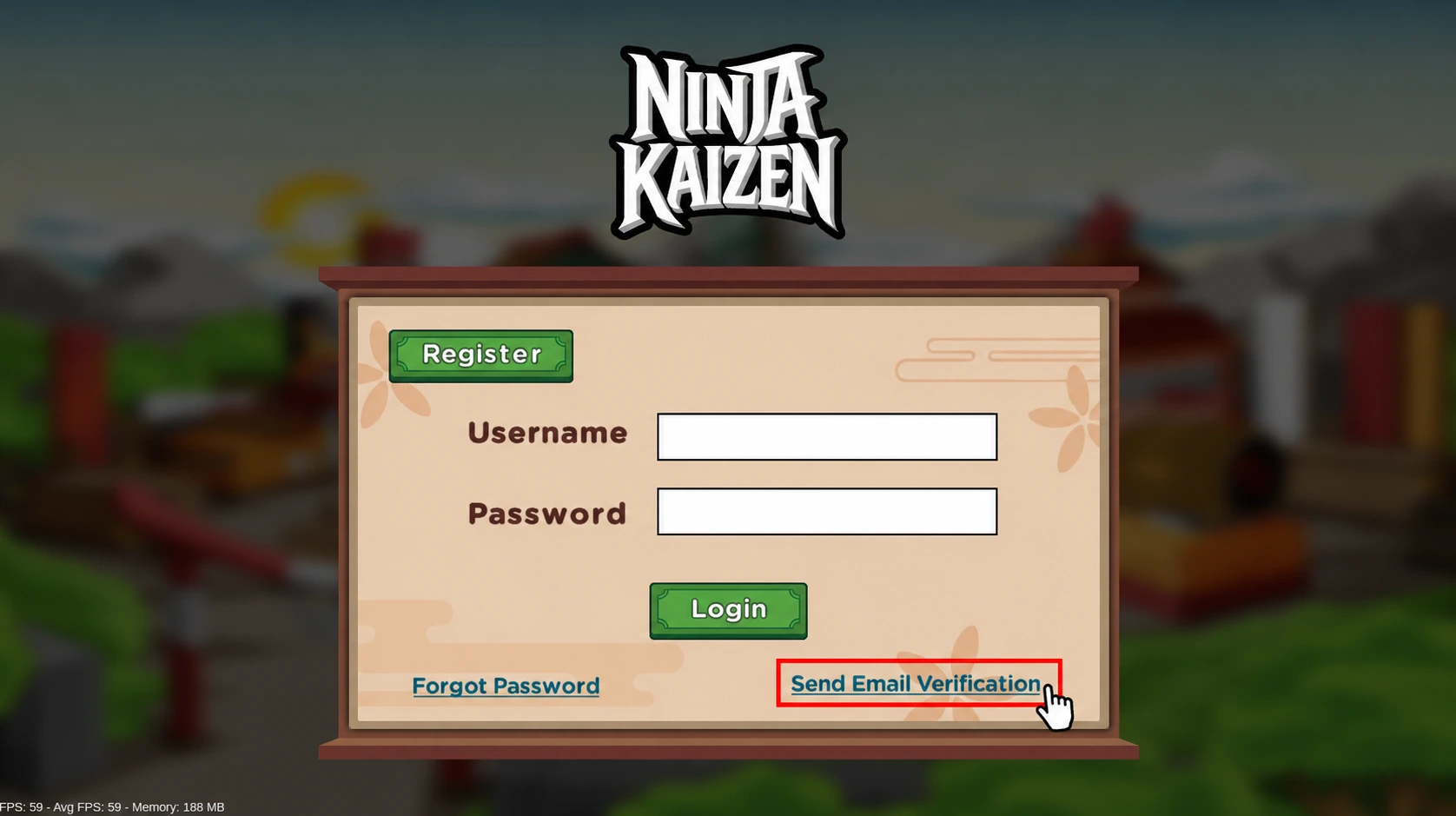 Resend verification email button on the login page